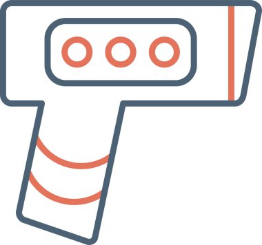 Termometre Silah Simgesi Vektör İllüstrasyonu