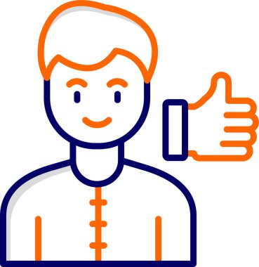 Memnuniyet. Web simgesi basit tasarım