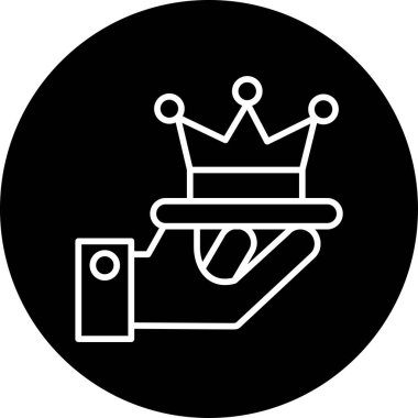 Taç ikonlu birinci sınıf sembol. vektör illüstrasyonu  