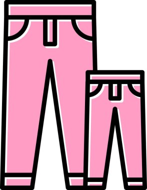 Pantolon simgesinin vektör illüstrasyonu 