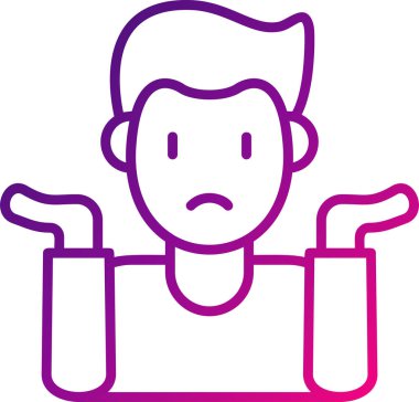 Omuz silk. Web simgesi basit illüstrasyon