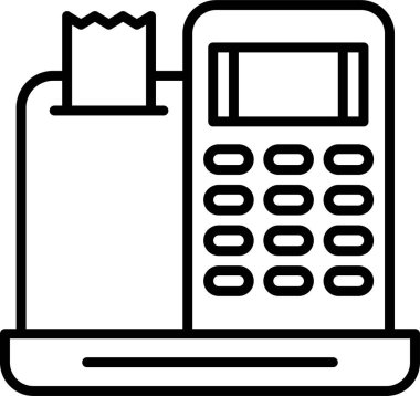 Yazar kasa. Web simgesi basit illüstrasyon