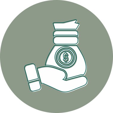 Borç simgesi vektör illüstrasyon tasarımı