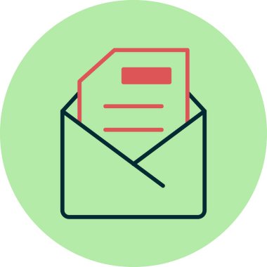 E-posta. Web simgesi basit illüstrasyon 