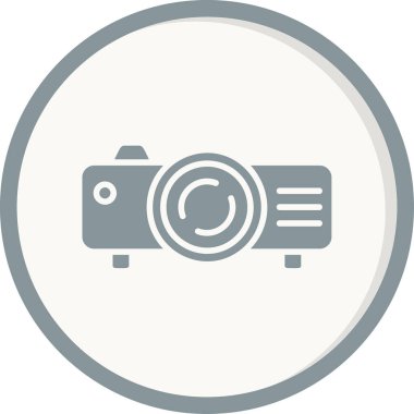 Projektör. Web simgesi basit illüstrasyon