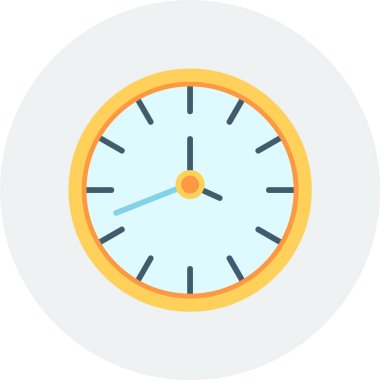 Saat web simgesi, vektör illüstrasyonu