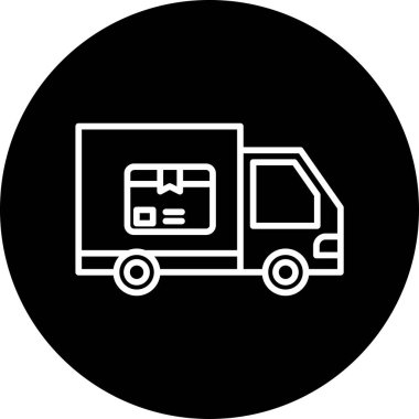 Teslimat. Web simgesi basit illüstrasyon