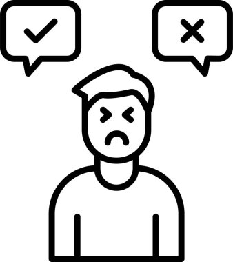 Karar adamı ikonu. Basit tasarım