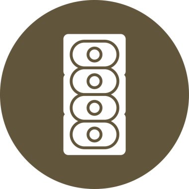 Bilimle ilişkili bir diatom simgesinin trend vektör betimlemesi.