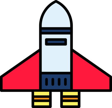 roket ikonu vektör illüstrasyonu 
