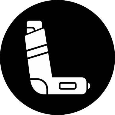 astım solunum simgesi, vektör illüstrasyonu basit tasarım