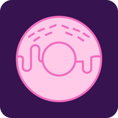 donut. Web simgesi basit illüstrasyon