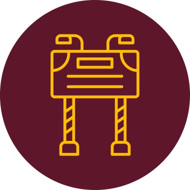 reklam panosu simgesi, vektör illüstrasyonu basit tasarım