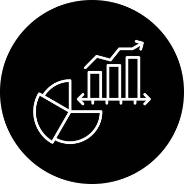 Grafik iş simgesi, vektör illüstrasyonu 