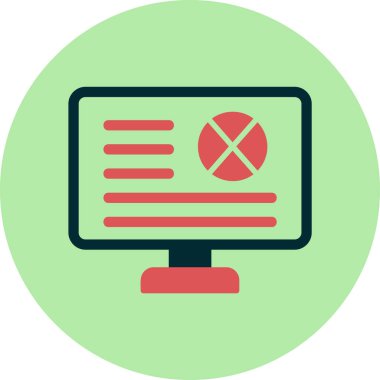 Hata modern simgesinin vektör illüstrasyonu