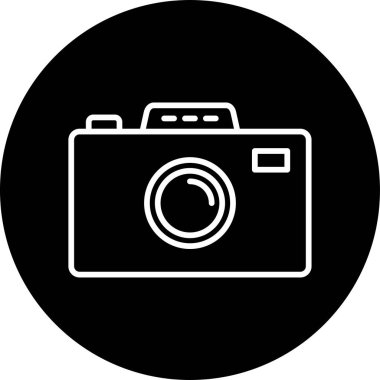 kamera simgesi vektör illüstrasyonu