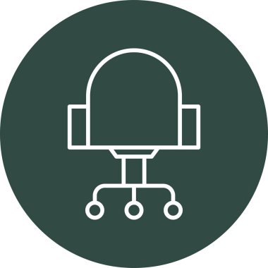 Koltuk ikonu vektörü. ince çizgi işareti