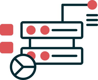 veritabanı simgesi, vektör illüstrasyonu basit tasarım