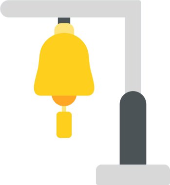 Bell web simgesi, düz biçim, vektör illüstrasyonu