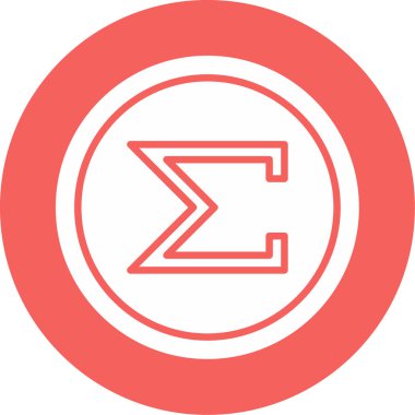 Toplam simge vektör illüstrasyon tasarımı