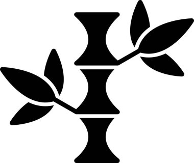 Bambu bitki simgesinin vektör illüstrasyonu 