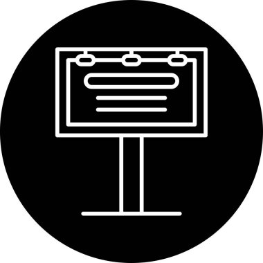 reklam panosu simgesi, vektör illüstrasyonu basit tasarım