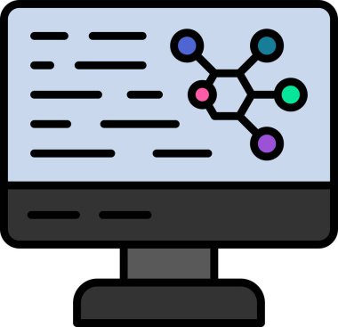 Basit Bilgisayar vektör illüstrasyonu