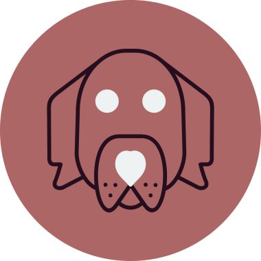 köpek English Cocker simgesi, vektör illüstrasyonu