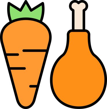 Keto Diyet Vektörü Simgesi Beyaz Arkaplanda İzole Edildi  