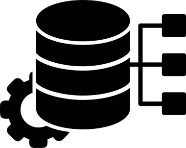 veritabanı simgesi, vektör illüstrasyonu basit tasarım