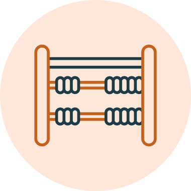 Abaküs. Web simgesi basit illüstrasyon 
