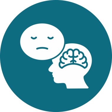 Anksiyete web simgesi vektör illüstrasyonu