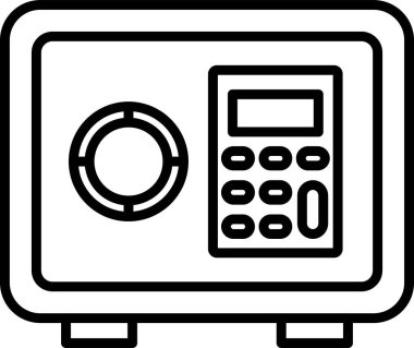 Güvenli Kutu. Web simgesi basit illüstrasyon