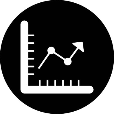 Grafik iş simgesi, vektör illüstrasyonu 