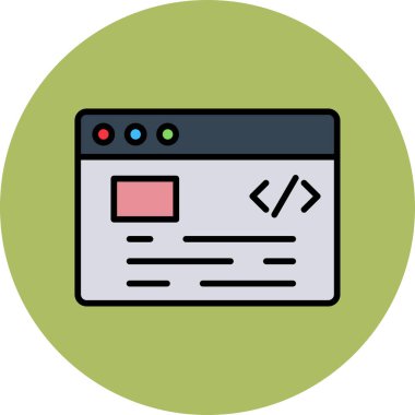 Web Yazılım simgesi, vektör illüstrasyonu