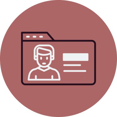 Basit web profili simgesi, vektör illüstrasyonu