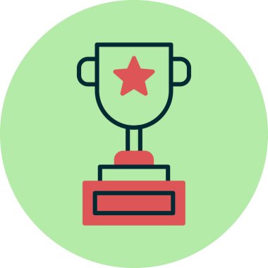 Kupa simgesi, vektör illüstrasyonu basit tasarım