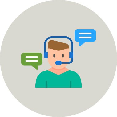 Müşteri servis simgesi vektör illüstrasyonu