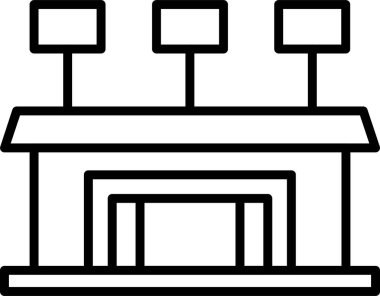 Stadyum. Web simgesi basit illüstrasyon