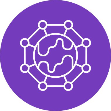 bağlantı ağ simgesi vektör illüstrasyonu