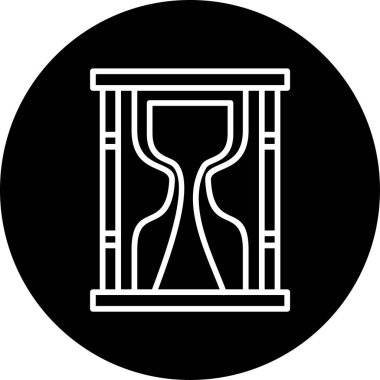 Kum saati simgesi, vektör illüstrasyonu 