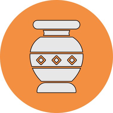 Vazo. Web simgesi basit illüstrasyon