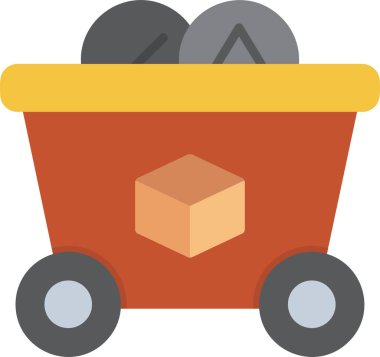 Madencilik simgesi, vektör basit illüstrasyon