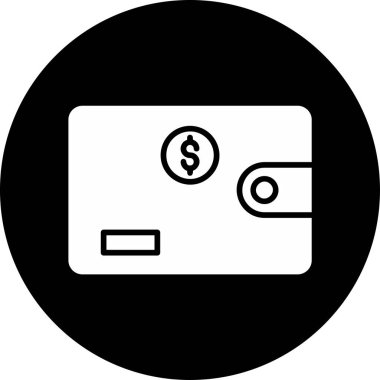 Wallet icon, vector illustration simple design