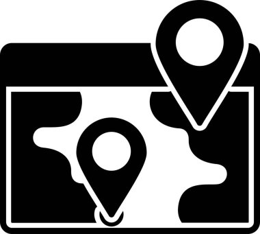 Konum haritası işaretleyici. vektör simgesi