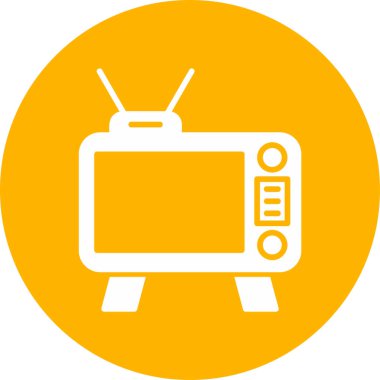 TV simgesi vektör illüstrasyonu 