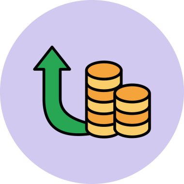 Enflasyon. Web simgesi basit illüstrasyon