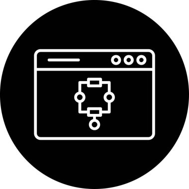 algoritma web simgesi vektör illüstrasyonu