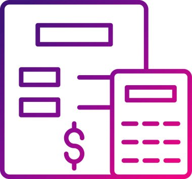 Muhasebeci web simgesi, basit vektör illüstrasyonu