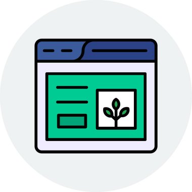 Web sitesi simgesi, vektör illüstrasyonu basit tasarım